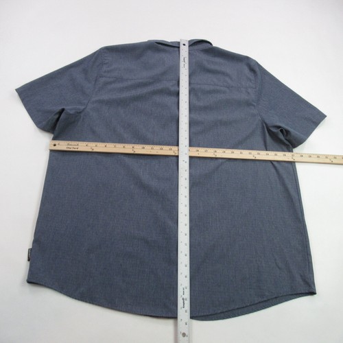 Gerry Shirt Mens XL Short Sleeve Button Front Blue Lightweight Hiking - Picture 4 of 8
