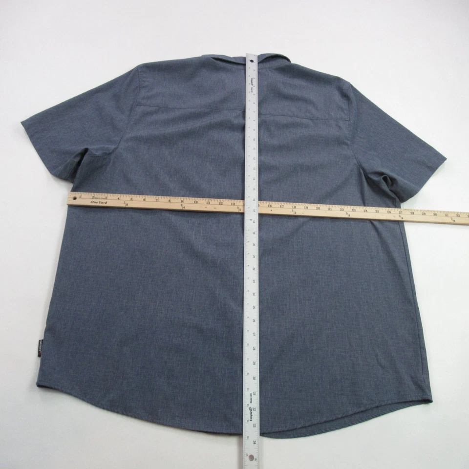 Рубашка мужская Gerry размер XL с коротким рукавом на пуговицах спереди синяя легкая для походов - Изображение 4 из 4