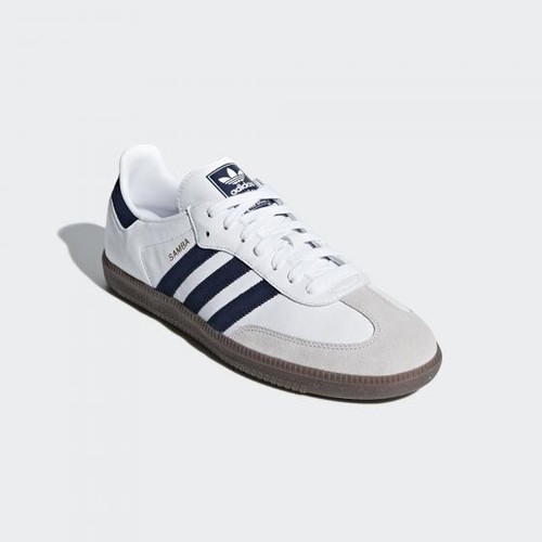 US:10.5 adidas Og Men's SAMBA OG SNEAKERS WHT/NAVY mfg 2018 RARE LAST 1 - Picture 8 of 8