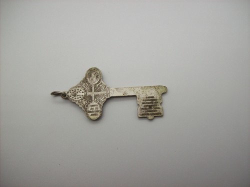 Antike WWI Ära SCHLÜSSEL DES HIMMELS Medaille 4 Wege St Christophorus Pat D.165,394, x - Bild 10 von 20