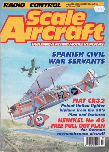 Radio Control Scale Aircraft Magazine - Apr/May 1992 - Heinkel HE.46 F/S Plans - Picture 1 of 8