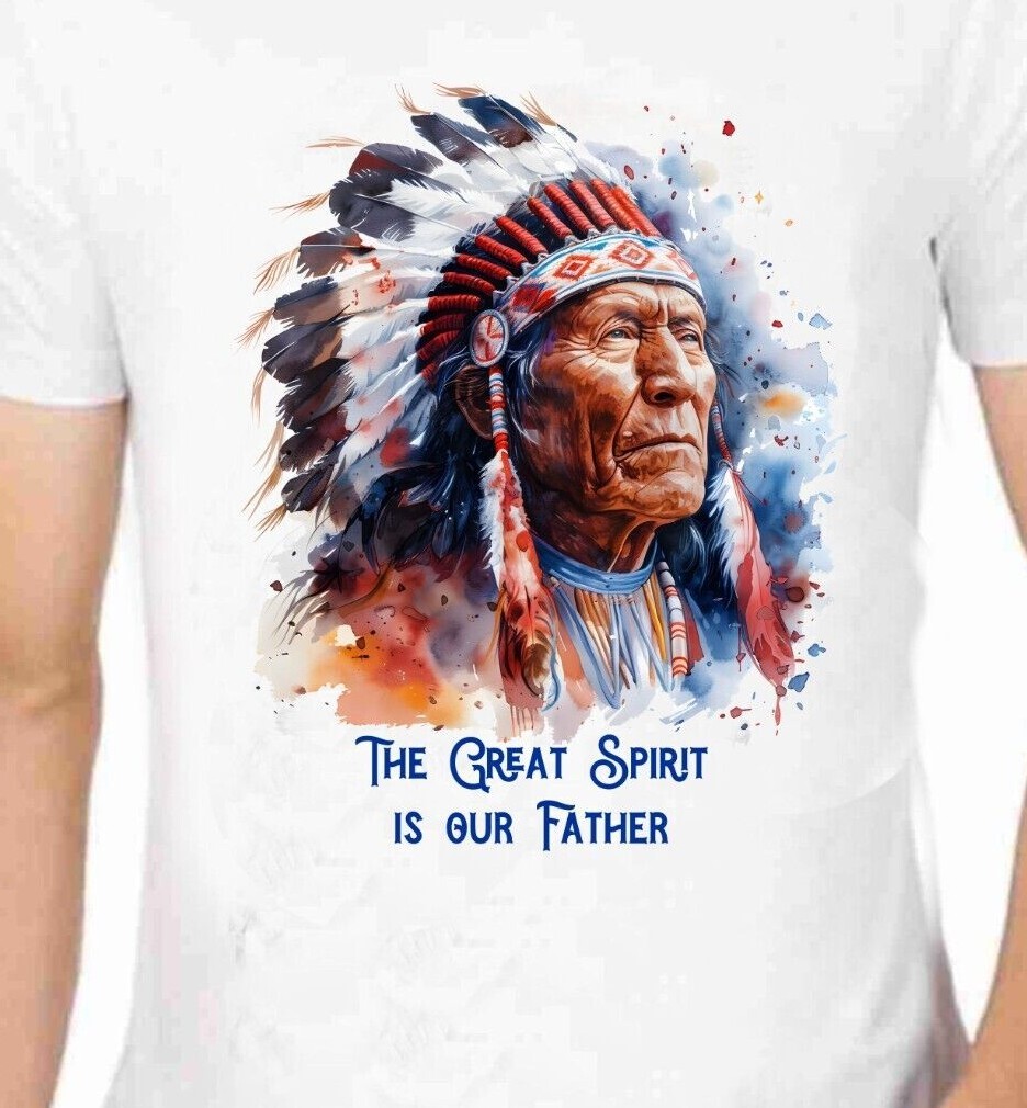 Free Spirit Native American Headdress Feathers Light Shirt Free Spirit Native American Headdress Feathers Light Shirt