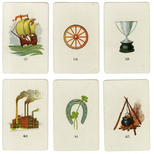 TEUILA FORTUNE TELLING Cards, complete set. Published 1923, original - Picture 7 of 10