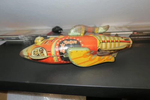 BUCK RODGERS VINTAGE WIND-UP MARX SPACESHIP 1927 TIN LITHO TOY-WORKS BEAUTIFUL