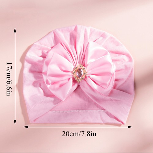 Cofano Neonato Bowknot Fascia Per Capelli Morbido Turbante Indiano H& ▼ - Afbeelding 2 van 23