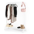 Heavy Duty Clothes Rail Rack Garment Hanging Display White Shoe Shelves