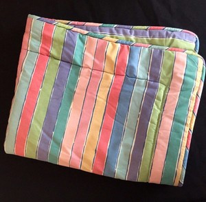 Vtg-Collier-Campbell-ONE-Standard-Pillow-Sham-TAMBOURINE-Multi-Color-Stripes