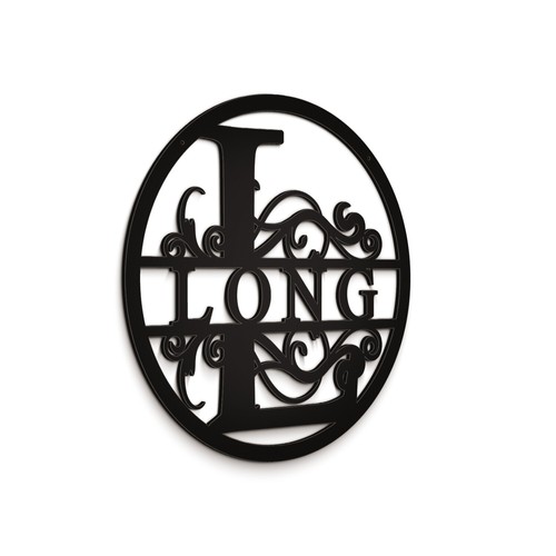 Personalized Circle Monogrammed Family Name Sign Aluminum Metal Art Wall Decor - Picture 169 of 343