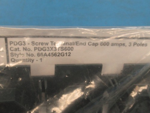 (1) PDG3X3TS600 EATON POWER DEFENSE SCREW TERMINAL PD3 600A 3 POLE END CAP KIT - Picture 2 of 3