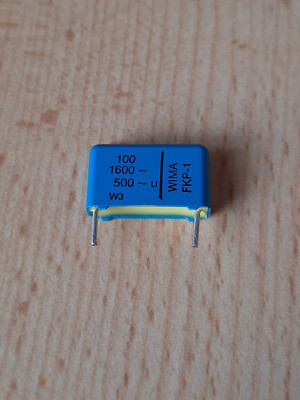 WIMA FKP-1  100pF 1600VDC 500VAC ±5% RM15 *2 Stück* *NOS*