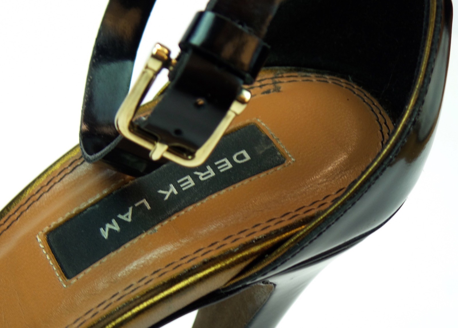 DEREK LAM Fara Patent Leder Pumps Buckle Sling Back Heels Penny Stap Heels Back Größe 8 B 81e284 DEREK LAM Fara Patent Leder Pumps Buckle Sling Back Heels Penny Stap Heels Back Größe 8 B 81e284