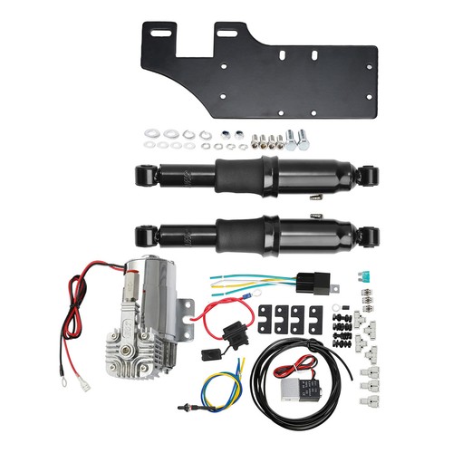 Motorcycle Rear Air Ride Suspension Kit Fit For Harley Touring Road Glide 94-25 - Picture 3 of 13