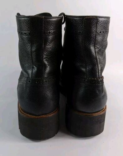 DSquared2 Black Grain Leather Wingtip Brogue Boots Uk 11 Eu 45 - Picture 4 of 6