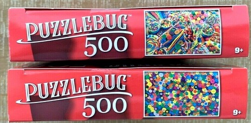 Puzzlebug Cra-Z-Art Jigsaw Puzzles 500 Piece, Colorful Buttons & Candy-Set of 2 - Picture 2 of 4