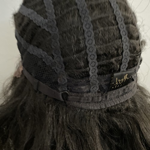 Black Synthetic Lace Part, Combs Adjustable Straps Full Not Worn - Picture 12 of 12