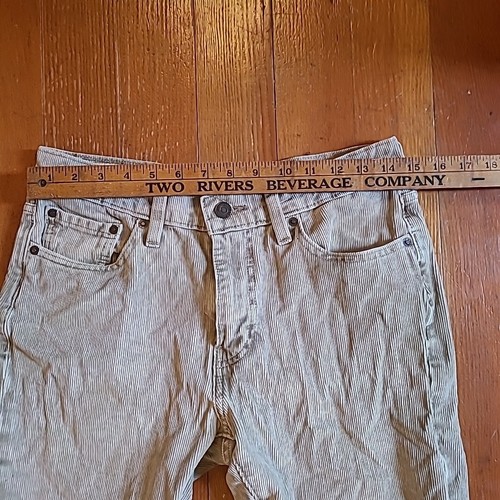 Levis 514 Corduroy Pants 30x30 Mens Beige Khaki Straight Leg Mid Rise White Tab - Picture 2 of 13