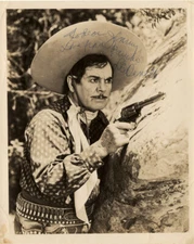 Vintage B & W 8" X 10" Photo of Leo Carillo, Pancho in Cisco Kid Show, Signed