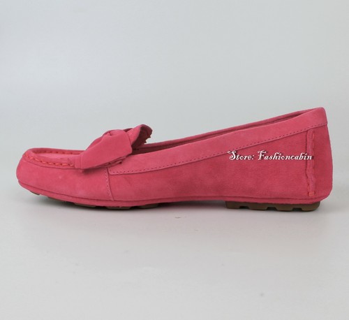 NEW UGG Suede Bow Slip-on Comfort Flat, Red, US 7 - Picture 4 of 9