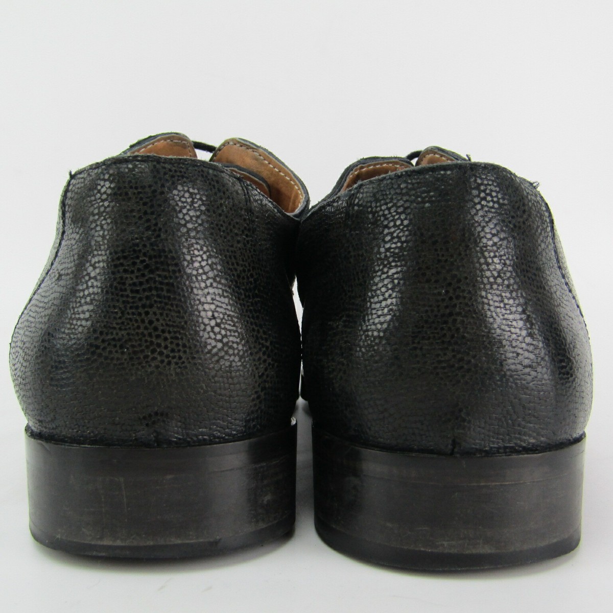 Steve Madden P-Scales Oxford Black Leather Snake Print Lace Up Shoes Size 8 LELAND Black Leather Lace-Up Men main image 3