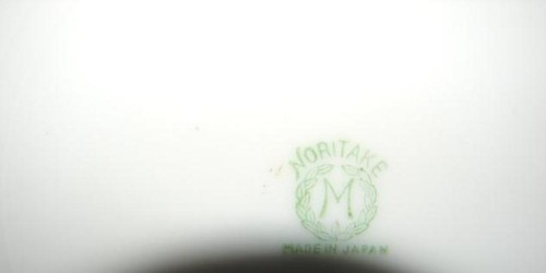 Antiguo cuenco de porcelana Art Deco Noritake verde marca M en el fondo del cuenco - Imagen 2 de 4