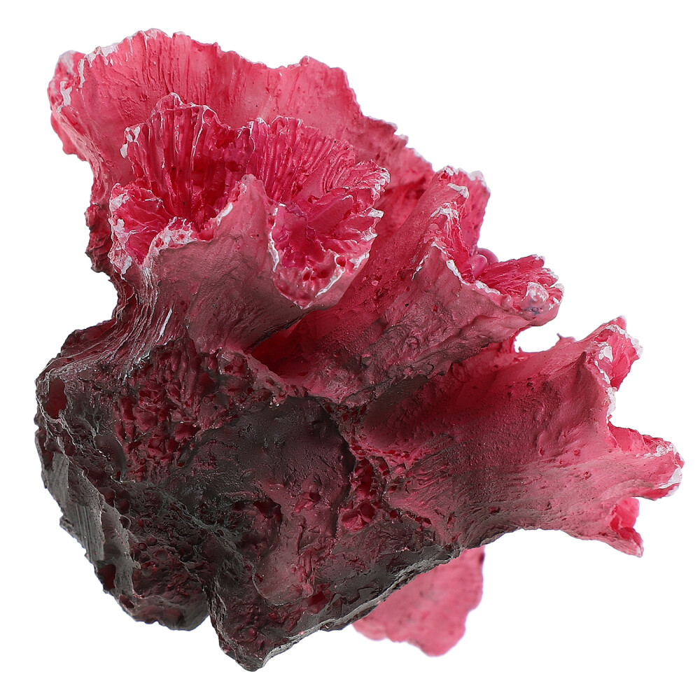 Artificial Plants Fish Tank Coral Reefs Hermit Crab Accessories Red Decor-image