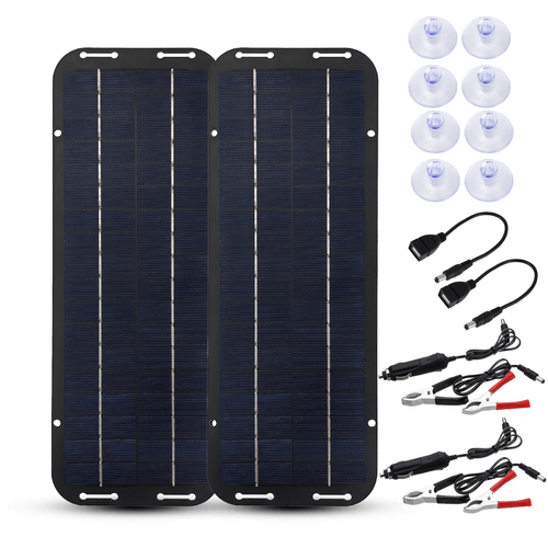 2Pack Solar Panel Kit 12V Trickle Charger Battery Charger Maintainer Boat RV Car - Picture 2 of 13