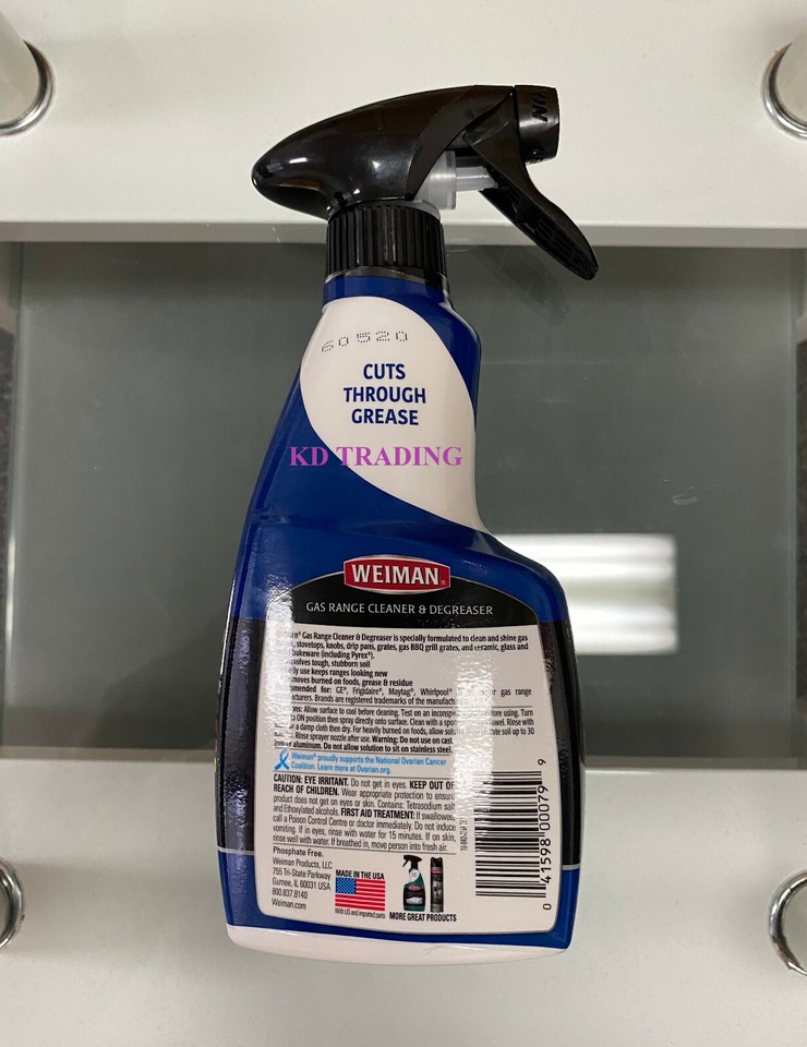 Weiman BBQ Gas Range Stove Top Grill Ceramic CLEANER & DEGREASER 12oz