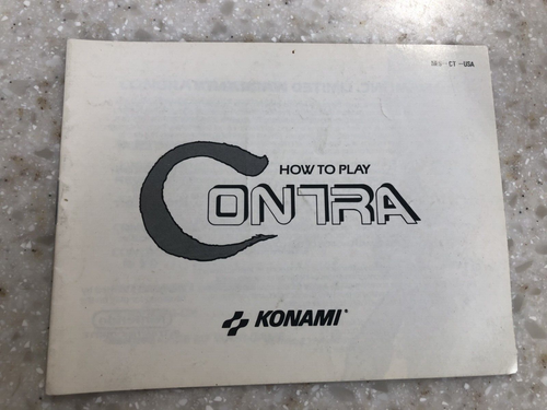 CONTRA ORIGINAL ANLEITUNG SPIELBUCH NINTENDO NES HQ