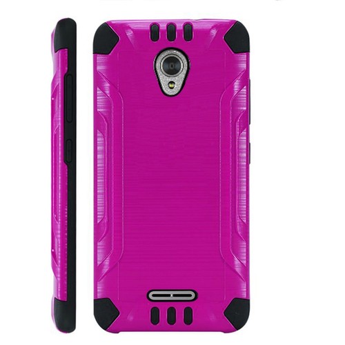 For CRICKET ICON 2019 Phone Case +TEMPERED GLASS / Brushed Hybrid Cover Combat - Picture 4 of 21
