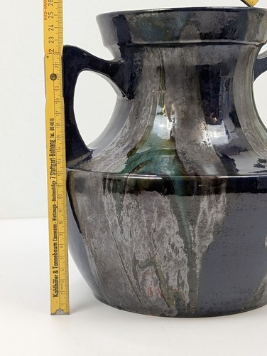 Jarrón de cerámica Art Nouveau antiguo alrededor de 1910 jarrón con asa marca de suelo sin usar signo. - Imagen 12 de 12