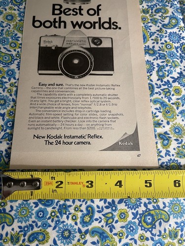 Vintage 1969 Kodak Instamatic Reflex Camera Print Ad -Ad Only - Picture 7 of 7