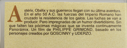 Asterix El Golpe de Menhir 80 Min VHS Tape Collector's Edition in Spanish - Picture 4 of 4