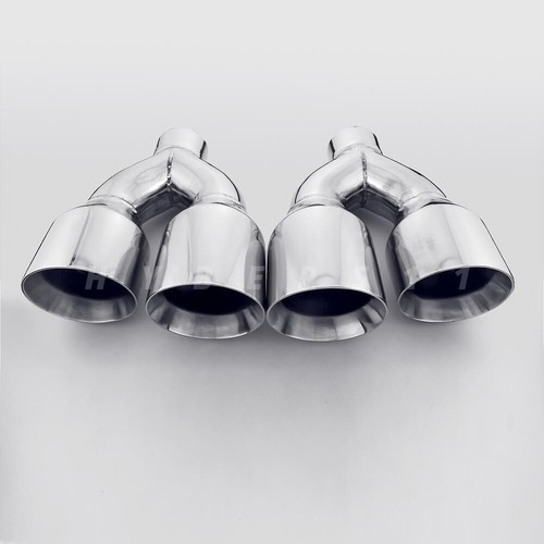 1Pair Staggered 4" Dual Out 2.5" In QUAD Exhaust Tips For Camaro/Firebird LS1 SS - Bild 2 von 11