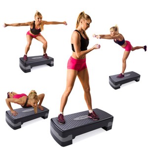Aerobic Stepper 27/" Cardio Platform Fitness Step 4″ 6″ Workout Exercise Risers