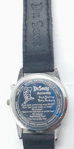 The Cat In The Hat Dr Seuss Watch Black Band Silver Case Multicolor Face Vintage - Bild 16 von 19