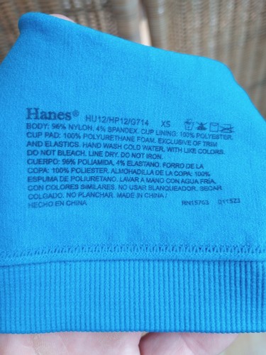 Hanes Women's Bandini Multi-Way Wirefree Comfort Flex Fit X-Small NWT Blue - Picture 6 of 6