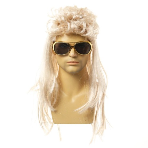 Men Cosplay Wigs Male Curly Hair Retro Cosplay Wig 70s 80s Costume Cosplay Wig - Picture 8 of 16