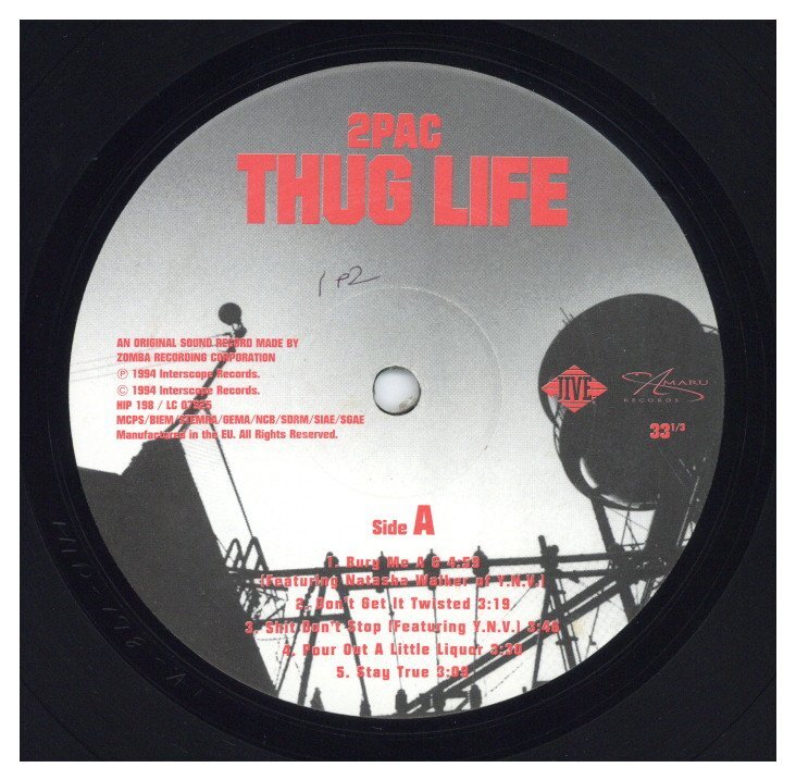 2pac THUG LIFE レコード Thug Life: Volume 1 LP - 2PAC Official Store