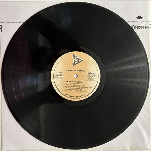 Rupert Holmes - Partners In Crime - Infinity Records INF 9020 Vinyl LP w/ Inner - Bild 3 von 6