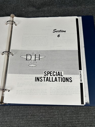 Vintage De Havilland Aircraft DHC-2 Beaver Flight Manual 3/56 - Copy in Binder - Picture 11 of 15