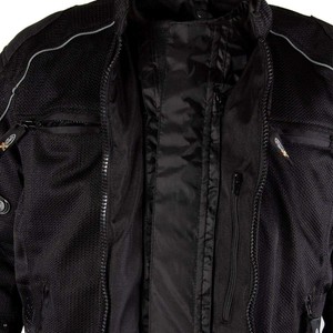 Large Xelement CF2157 Men's 'Caliber' Black Mesh Motorcycle Jacket with X-Armor Protection Large Xelement CF2157 Men's 'Caliber' Black Mesh Motorcycle Jacket with X-Armor Protection