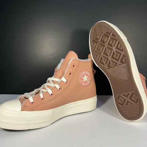 Converse Chuck Taylor All Star Lift Hi Rust Pink/Egret Womens Size 9.5 A04256C - Picture 8 of 15