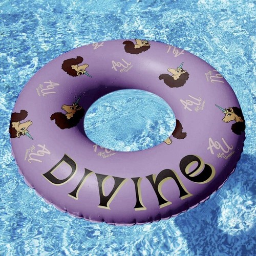 Unicorn Inflatable Pool Beach Swim Ring Float Water Tube 39” Divine Purple-NEW! - Picture 3 of 4