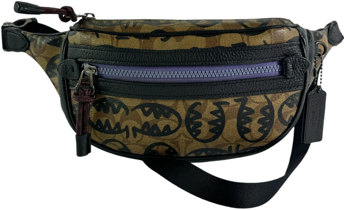 COACH By Guang Yu Brown & Black Canvas Monogram Vale Unisex 