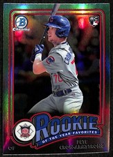Pete Crow-Armstrong 2024 Bowman Chrome Rookie of the Year Favorites RC Chicago