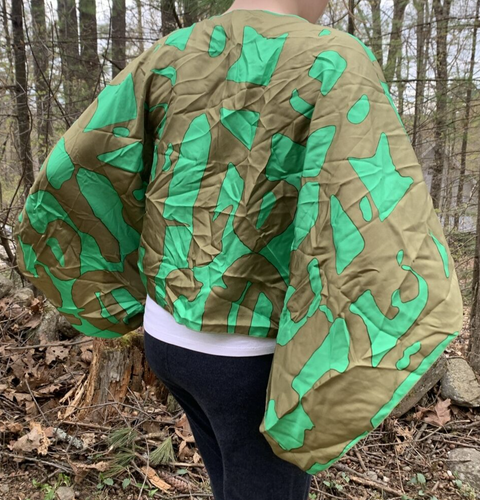 Rare Vera Bradley W's Green/Brown Flowy Shawl Top One Sized Elegant Flattering - Picture 6 of 11