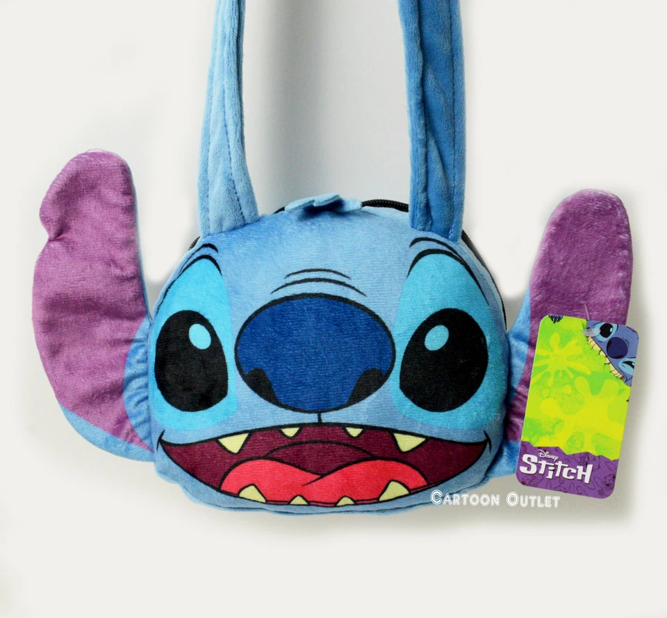 Disney Stitch Shoulder bag plush purse Head Lilo & Stitch Girls Birthday Gift - Image 2 of 4