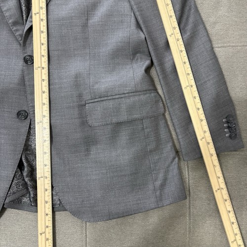 Peter Millar Herren Gr. 36R Grau Wollmischung Sport Mantel Blazer 2 Knopf Anzug Jacke - Bild 14 von 14