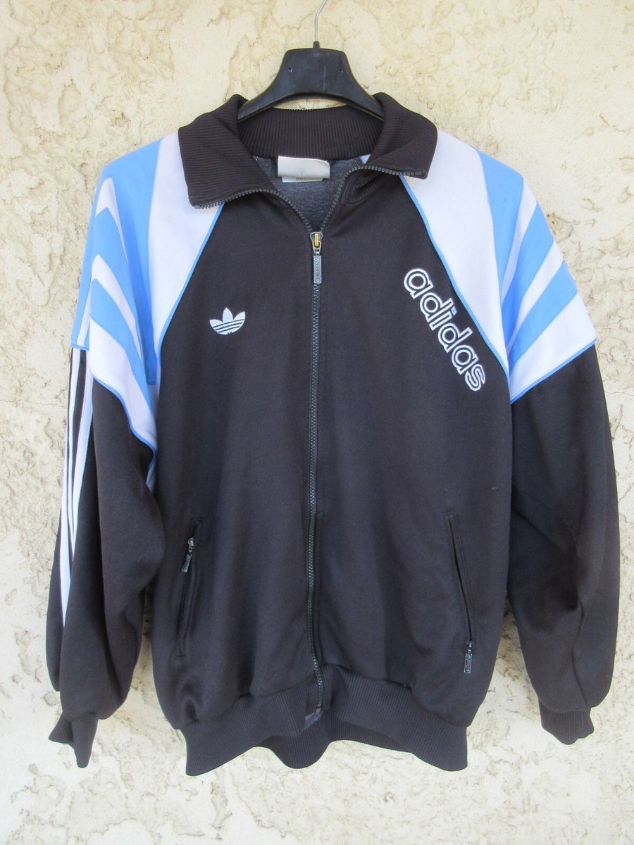 Veste ADIDAS vintage années 90 football training jacket noir