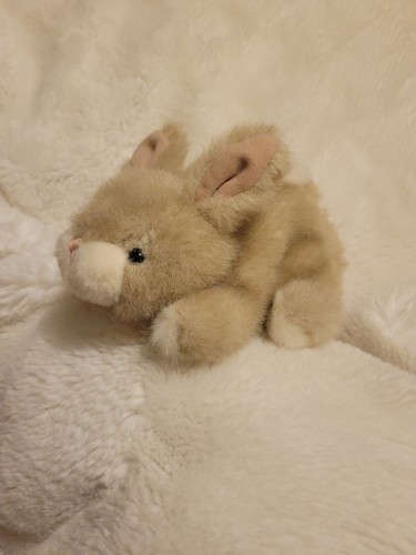 Vintage Wal-Mart Hand Puppet Bunny Rabbit Plush Gray & White  - Picture 2 of 5